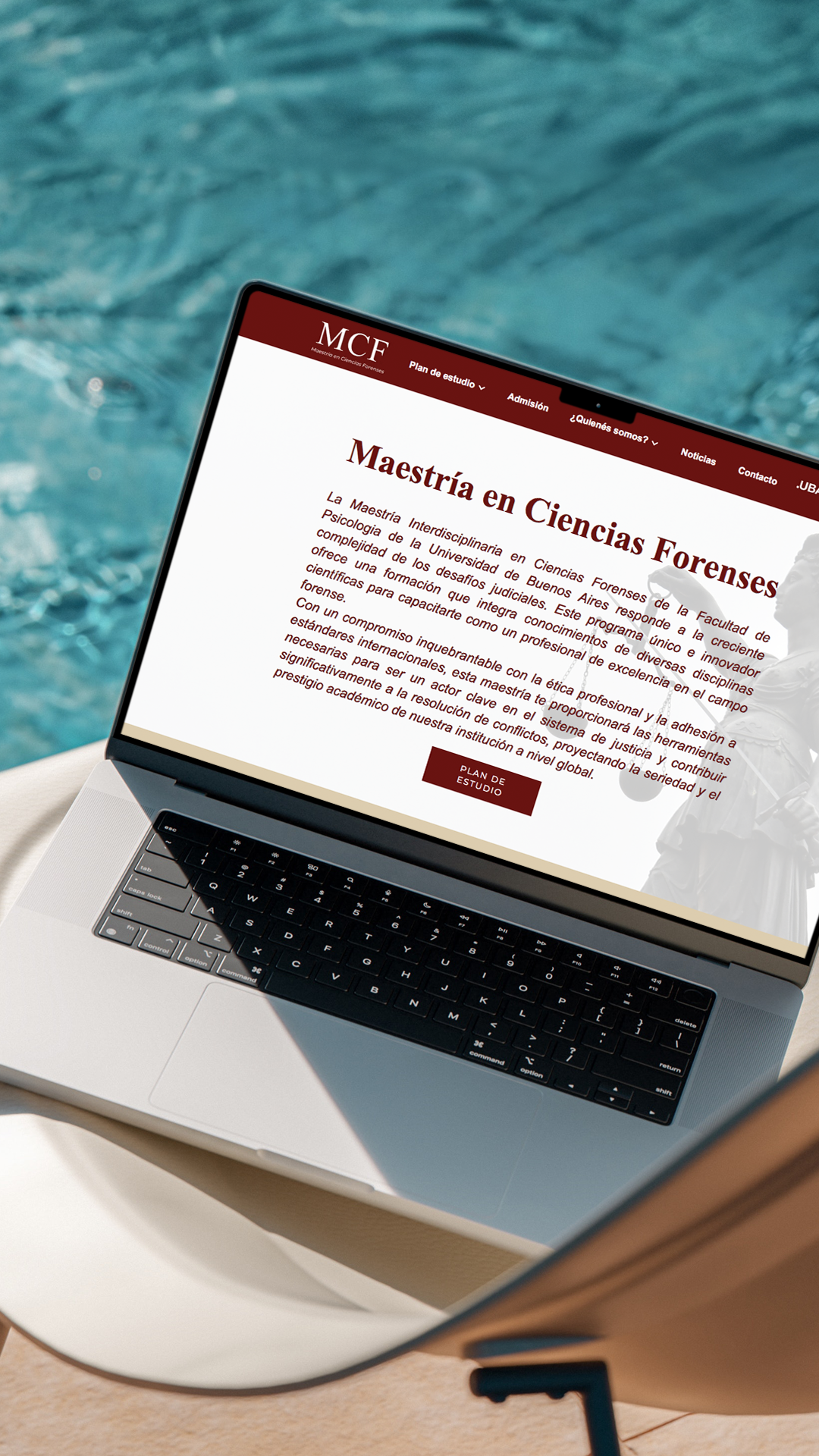 diseño web para la Maestría en ciencias forenses UBA
